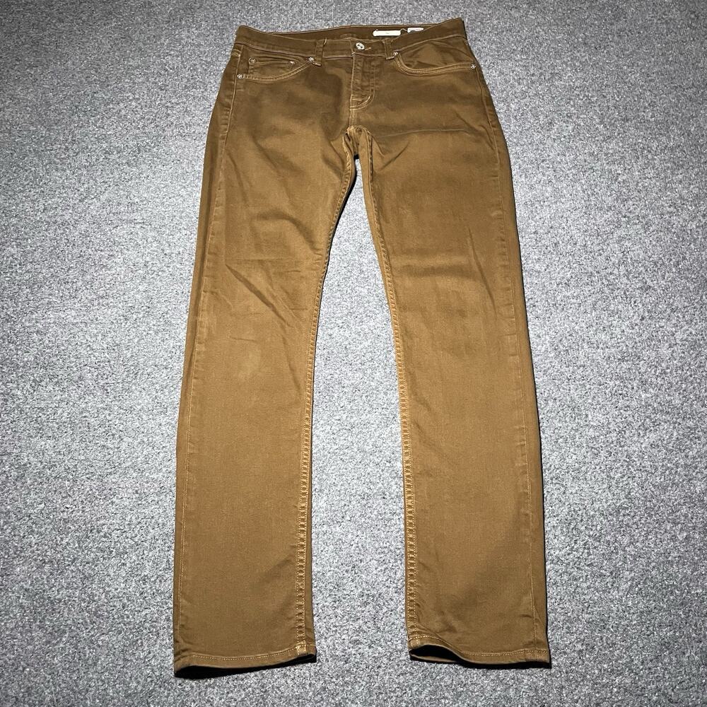 NOEND Jeans Mens 30x31 Brown Slim Cotton Stretch Denim Twill Pants USA Made